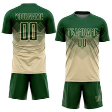 Laden Sie das Bild in den Galerie-Viewer, Custom Cream Green Sublimation Soccer Uniform Jersey
