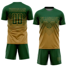 Laden Sie das Bild in den Galerie-Viewer, Custom Old Gold Green Sublimation Soccer Uniform Jersey
