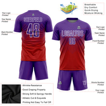 Load image into Gallery viewer, Custom Red Purple-White Sublimation Soccer Uniform Jersey
