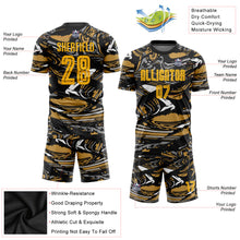 Load image into Gallery viewer, Custom Figure Gold-Old Gold Sublimation Soccer Uniform Jersey
