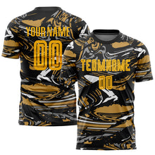 Laden Sie das Bild in den Galerie-Viewer, Custom Figure Gold-Old Gold Sublimation Soccer Uniform Jersey
