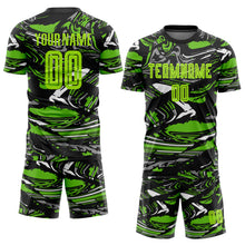 Load image into Gallery viewer, Custom Figure Neon Green-Aurora Green Sublimation Soccer Uniform Jersey
