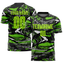 Laden Sie das Bild in den Galerie-Viewer, Custom Figure Neon Green-Aurora Green Sublimation Soccer Uniform Jersey
