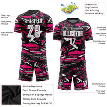 Laden Sie das Bild in den Galerie-Viewer, Custom Figure White-Hot Pink Sublimation Soccer Uniform Jersey
