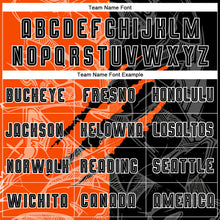 Laden Sie das Bild in den Galerie-Viewer, Custom Graffiti Pattern Black-Orange Scratch Sublimation Soccer Uniform Jersey
