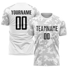 Laden Sie das Bild in den Galerie-Viewer, Custom White Black Sublimation Soccer Uniform Jersey
