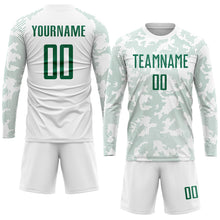 Загрузить изображение в средство просмотра галереи, Custom White Kelly Green Sublimation Soccer Uniform Jersey
