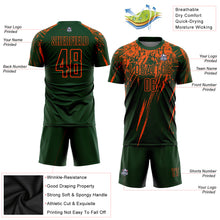 Laden Sie das Bild in den Galerie-Viewer, Custom Green Orange Sublimation Soccer Uniform Jersey
