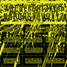 Laden Sie das Bild in den Galerie-Viewer, Custom Black Neon Yellow Sublimation Soccer Uniform Jersey
