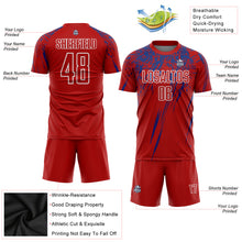 Load image into Gallery viewer, Custom Red Royal-White Sublimation Soccer Uniform Jersey
