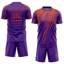 Laden Sie das Bild in den Galerie-Viewer, Custom Purple Orange Sublimation Soccer Uniform Jersey
