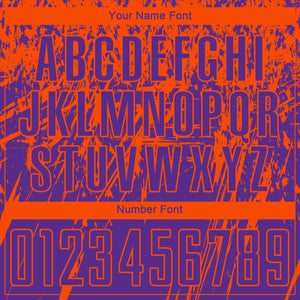 Custom Purple Orange Sublimation Soccer Uniform Jersey