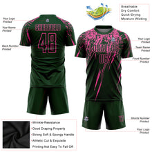 Laden Sie das Bild in den Galerie-Viewer, Custom Green Pink Sublimation Soccer Uniform Jersey

