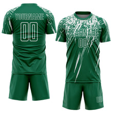 Laden Sie das Bild in den Galerie-Viewer, Custom Kelly Green White Sublimation Soccer Uniform Jersey
