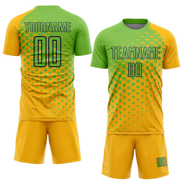 Cheap Custom Black Yellow Sublimation Soccer Uniform Jersey Free Shipping –  CustomJerseysPro