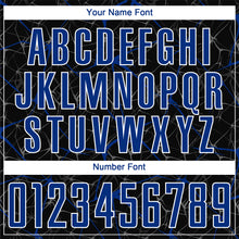 Laden Sie das Bild in den Galerie-Viewer, Custom Black Royal-White Sublimation Soccer Uniform Jersey
