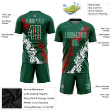 Load image into Gallery viewer, Custom Green Red-White Sublimation Mexico Soccer Uniform Jersey
