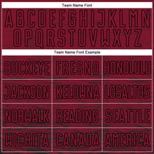 Load image into Gallery viewer, Custom Crimosn Black Sublimation Soccer Uniform Jersey
