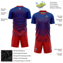 Load image into Gallery viewer, Custom Royal Red Sublimation Soccer Uniform Jersey
