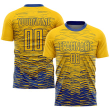 Laden Sie das Bild in den Galerie-Viewer, Custom Yellow Royal Sublimation Soccer Uniform Jersey
