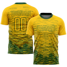 Load image into Gallery viewer, Custom Yellow Green Sublimation Soccer Uniform Jersey
