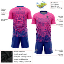 Laden Sie das Bild in den Galerie-Viewer, Custom Pink Royal Sublimation Soccer Uniform Jersey

