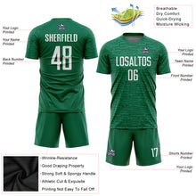 Laden Sie das Bild in den Galerie-Viewer, Custom Kelly Green White Sublimation Soccer Uniform Jersey
