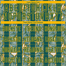 Charger l&#39;image dans la galerie, Custom Midnight Green Gold Flowers Sublimation Soccer Uniform Jersey
