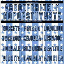 Charger l&#39;image dans la galerie, Custom Light Blue Black-White Stars And Stripes Sublimation Soccer Uniform Jersey
