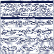 Загрузить изображение в средство просмотра галереи, Custom White White-Navy 3D Pattern Two-Button Unisex Softball Jersey
