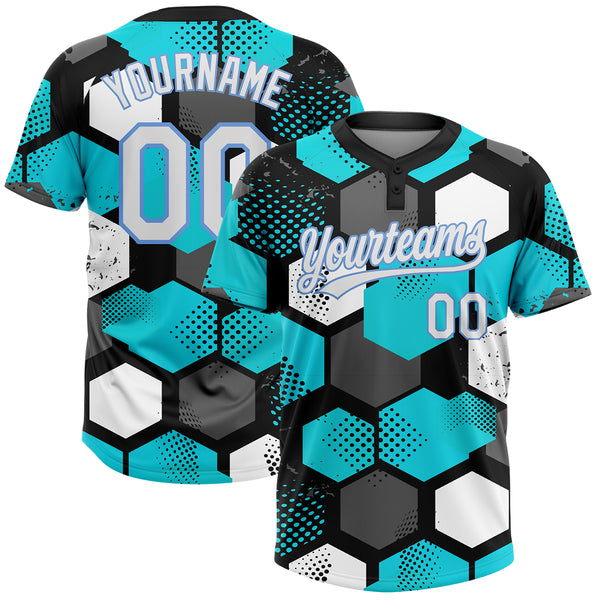 Cheap Custom Sky Blue White Black-Light Blue Two-Button Softball Jersey  Free Shipping – CustomJerseysPro