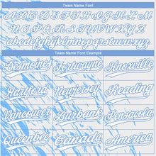 Laden Sie das Bild in den Galerie-Viewer, Custom White White-Light Blue 3D Pattern Two-Button Unisex Softball Jersey
