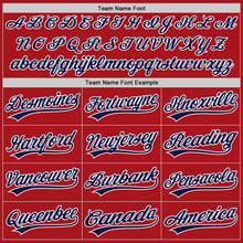 Загрузить изображение в средство просмотра галереи, Custom Red Navy-White Two-Button Unisex Softball Jersey
