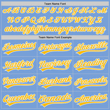 Charger l&#39;image dans la galerie, Custom Light Blue Gold-White Two-Button Unisex Softball Jersey

