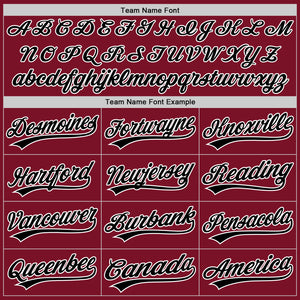 Custom Crimson Black-White Two-Button Unisex Softball Jersey