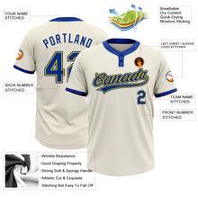 Load image into Gallery viewer, Custom Cream Royal-Gold Two-Button Unisex Softball Jersey
