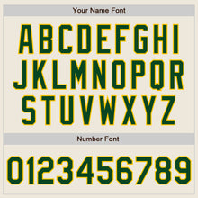 Charger l&#39;image dans la galerie, Custom Cream Green-Gold Two-Button Unisex Softball Jersey
