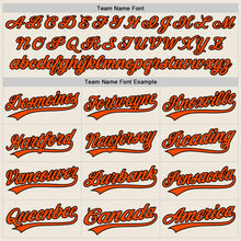 Load image into Gallery viewer, Custom Cream Orange-Black Two-Button Unisex Softball Jersey
