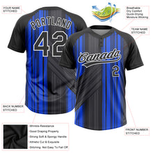 Laden Sie das Bild in den Galerie-Viewer, Custom Royal Black-White 3D Pattern Two-Button Unisex Softball Jersey
