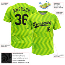 Laden Sie das Bild in den Galerie-Viewer, Custom Neon Green Black 3D Pattern Two-Button Unisex Softball Jersey
