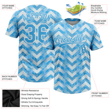 Load image into Gallery viewer, Custom White Light Blue 3D Pattern Two-Button Unisex Softball Jersey
