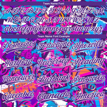Laden Sie das Bild in den Galerie-Viewer, Custom Graffiti Pattern Purple-White 3D Bright Psychedelic Two-Button Unisex Softball Jersey

