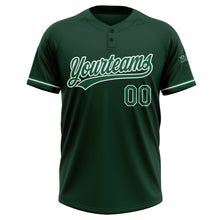 Load image into Gallery viewer, Custom Green Kelly Green-White Two-Button Unisex Softball Jersey

