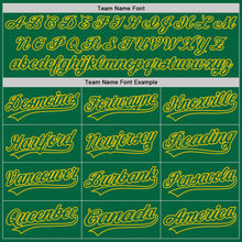 Load image into Gallery viewer, Custom Kelly Green Kelly Green-Yellow Two-Button Unisex Softball Jersey
