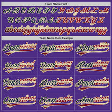 Laden Sie das Bild in den Galerie-Viewer, Custom Purple Vintage USA Flag-City Cream Two-Button Unisex Softball Jersey
