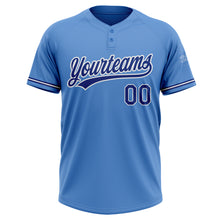 Load image into Gallery viewer, Custom Powder Blue Royal-White Two-Button Unisex Softball Jersey
