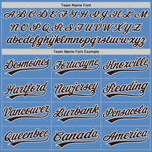 Laden Sie das Bild in den Galerie-Viewer, Custom Powder Blue Brown-White Two-Button Unisex Softball Jersey
