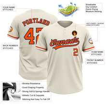 Laden Sie das Bild in den Galerie-Viewer, Custom Cream Orange-Navy Two-Button Unisex Softball Jersey
