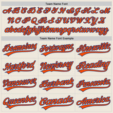 Laden Sie das Bild in den Galerie-Viewer, Custom Cream Orange-Royal Two-Button Unisex Softball Jersey
