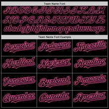 Load image into Gallery viewer, Custom Black Steel Gray Splash Ink Pink Authentic Baseball Jersey
